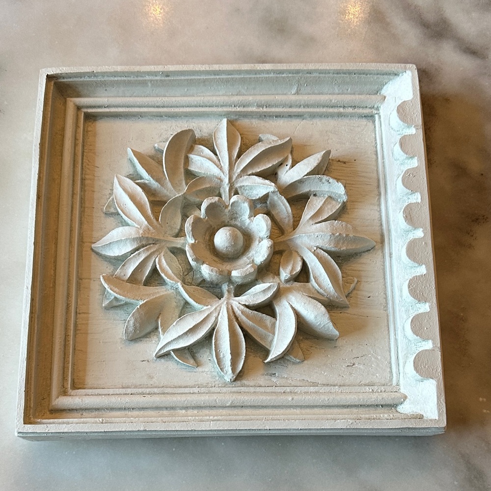 Decorative White Floral Wall Art